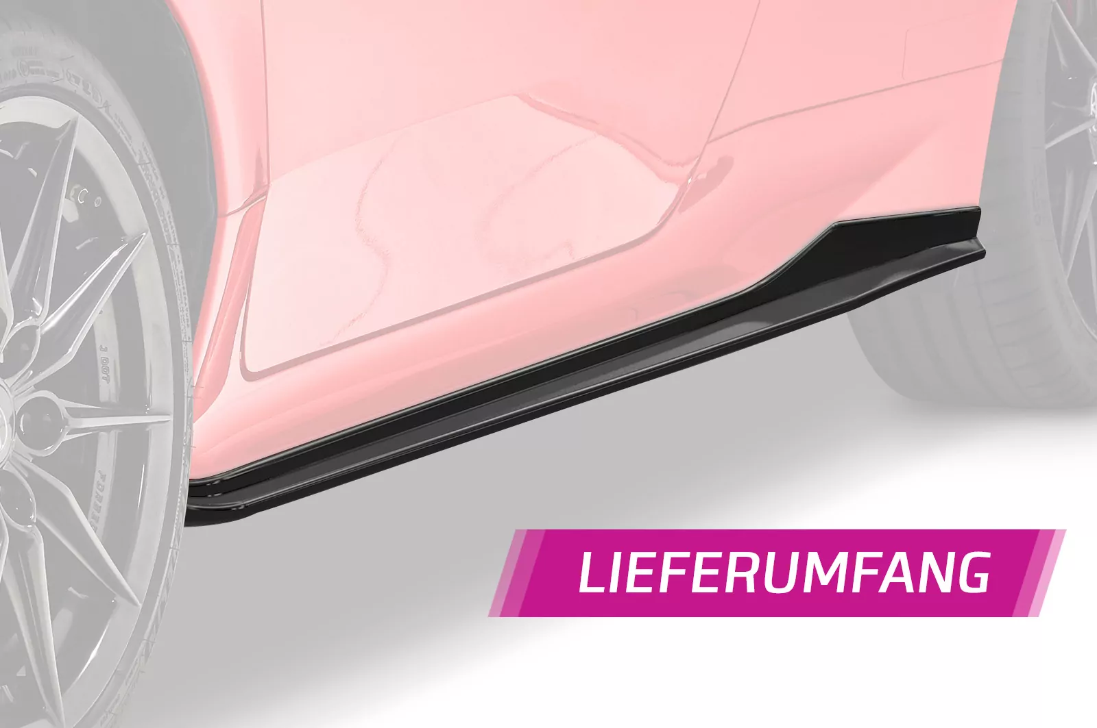 Seitenschweller für Toyota GR Yaris (XP21) SS481 Schwarz Strukturiert