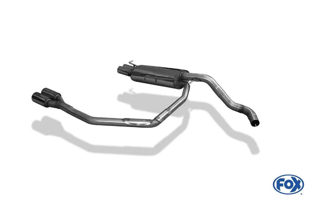 VW Golf IV  Endschalldämpfer Ausgang rechts/links Ø63,5mm - 2x76 Typ 13 rechts/links