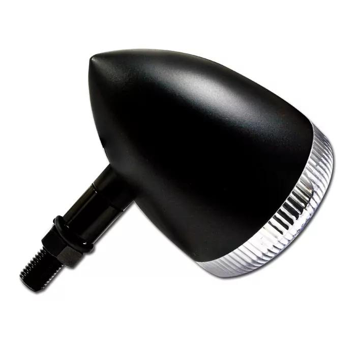 LED-Blinker Standlichtkombi "Prisma" | Paar | M10 matt-schwarz | klar | L:88 mm Ø:60 mm | E-geprüft