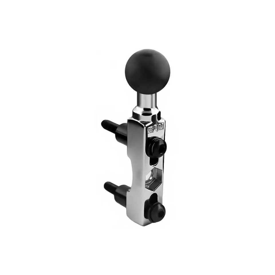 RAM Mounts Chrom-Basisbefestigung für Motorräder (Lenker/Bremse/Kupplung) - B-Kugel (1 Zoll)