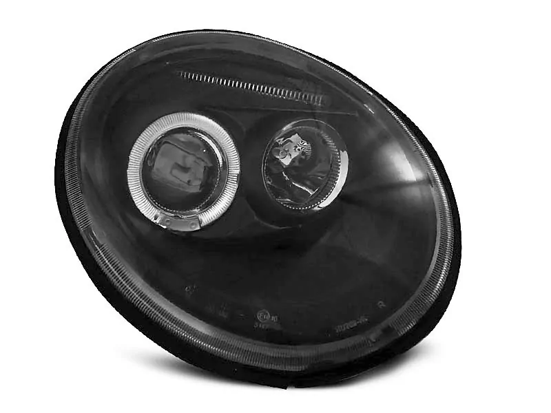 HEADLIGHTS ANGEL EYES BLACK fits VW NEW BEETLE 10.98-05.05
