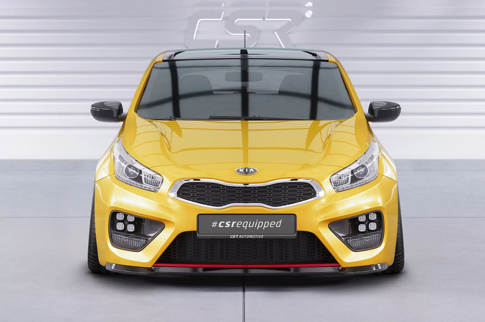 Cup-Spoilerlippe mit ABE für Kia Ceed (JD) GT/ Pro Ceed (JD) GT CSL743 Schwarz Strukturiert