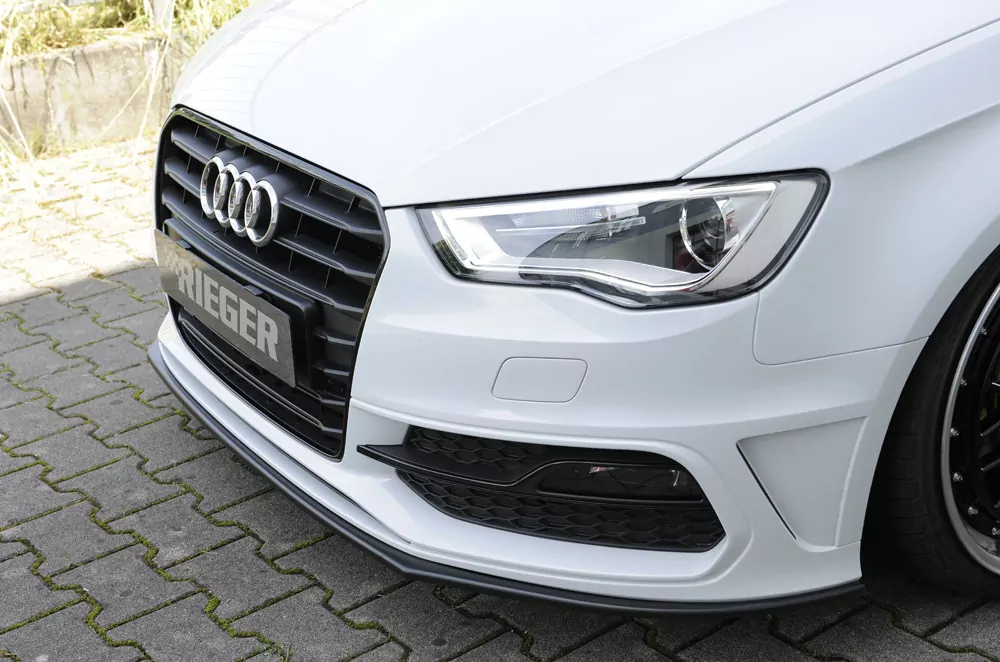 Rieger Spoilerschwert für Audi A3 (8V) | 5-tür. (Sportback 8VA) 07.12-08.16 (bis Facelift) für orig. S-Line Frontschürze