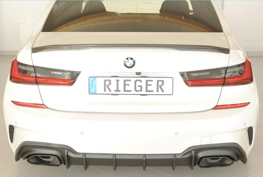 Rieger Heckeinsatz matt schwarz für BMW 3er G21  (G3K) Touring 03.19-06.22 (bis Facelift)