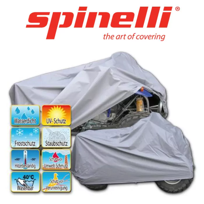 Quad / ATV-Abdeckplane "California" | Gr. M | grau Maße: L 180 x B 100 x H 105 cm | wasserabweisend