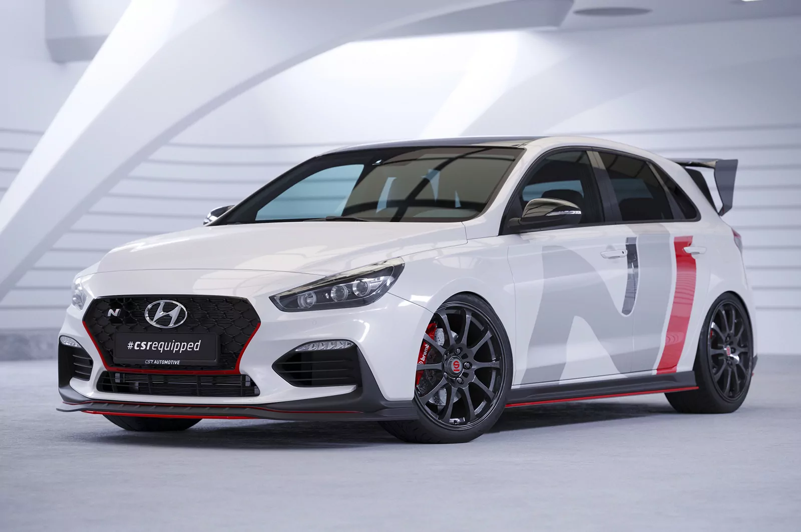 Cup-Spoilerlippe mit ABE für Hyundai I30 N (PD) CSL479 Strukturiert (schwarz matt)