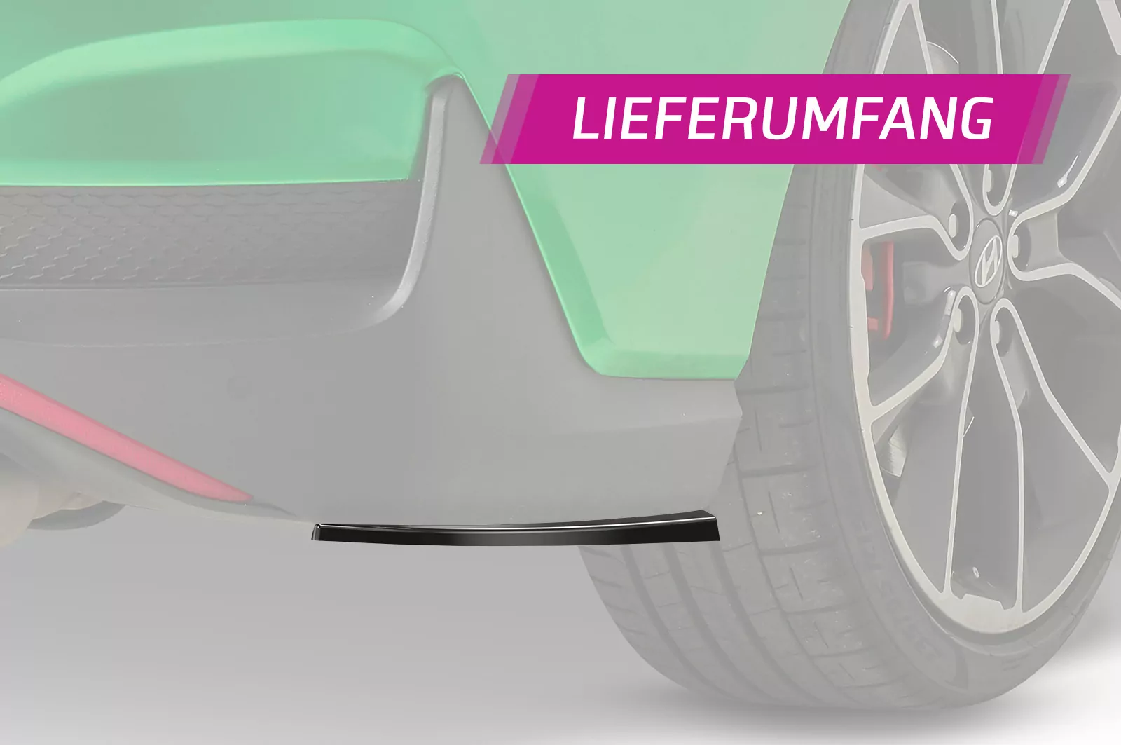 Heckansatz für Hyundai I30 N (PD) Fastback HA260-M Carbon Look (matt)