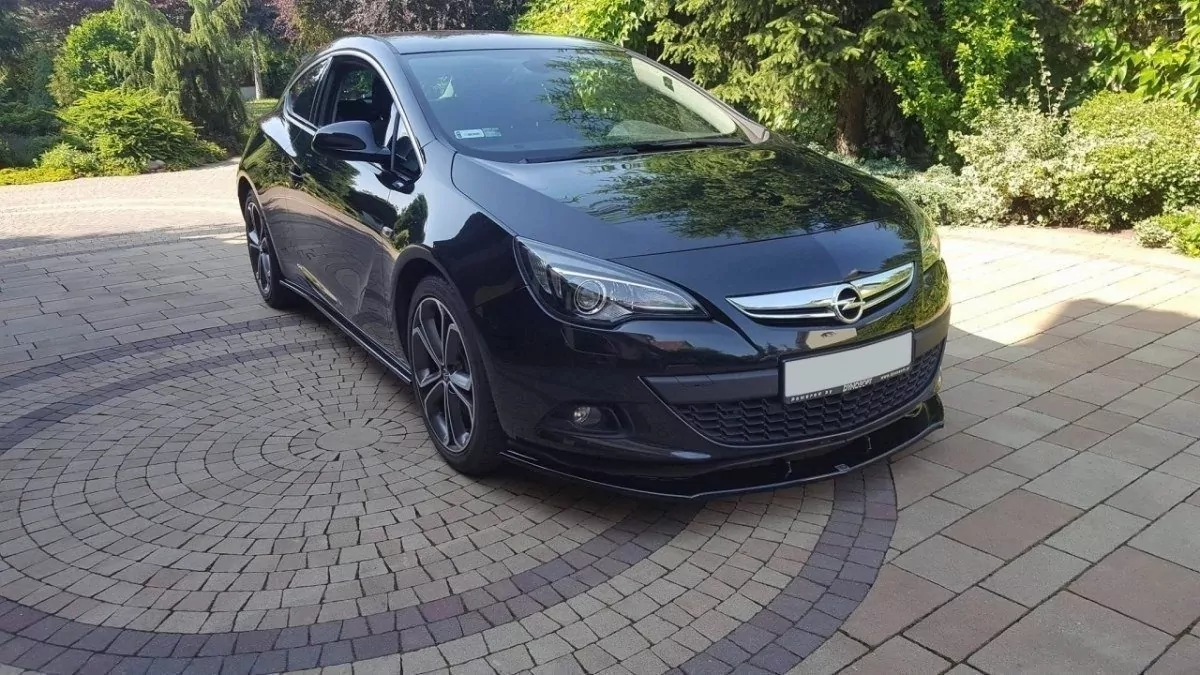 Front Ansatz Passend Für Passend Für OPEL ASTRA GTC Schwarz Hochglanz Schwarz Hochglanz
