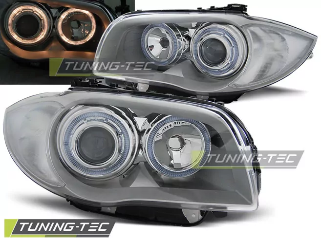 HEADLIGHTS ANGEL EYES CHROME fits BMW 1 E87/E81/82/88 04-11