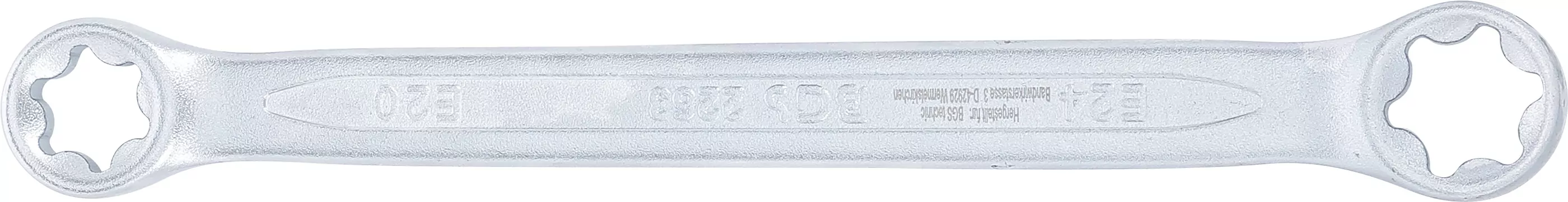 Doppel-Ringschlüssel mit E-Profil-Ringköpfen | SW E20 x E24