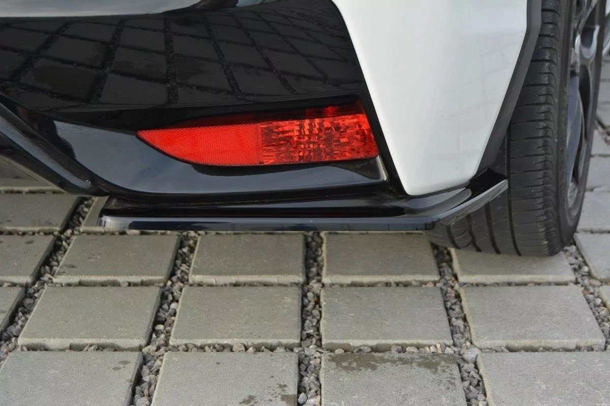 Heck Ansatz Flaps Diffusor Passend Für Diffusor Passend Für Honda Civic Mk9 FL Schwarz Hochglanz Schwarz Hochglanz