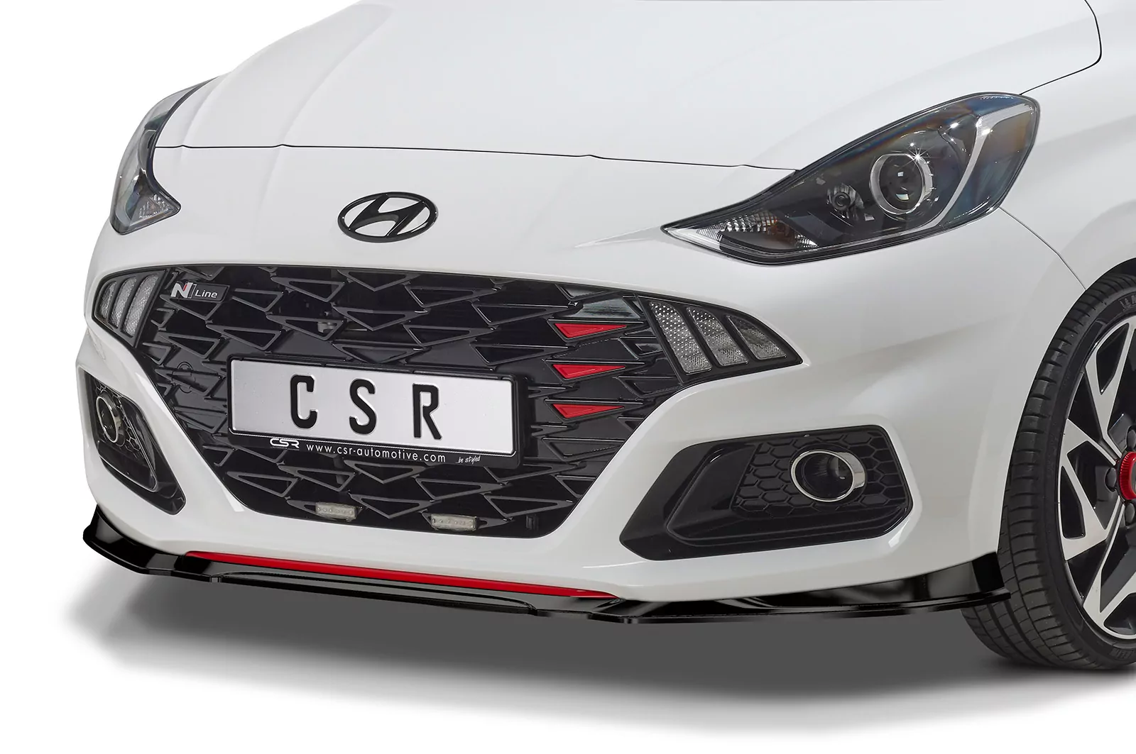 Cup-Spoilerlippe mit ABE für Hyundai i10 (3. Gen) N-Line CSL525 Schwarz Strukturiert