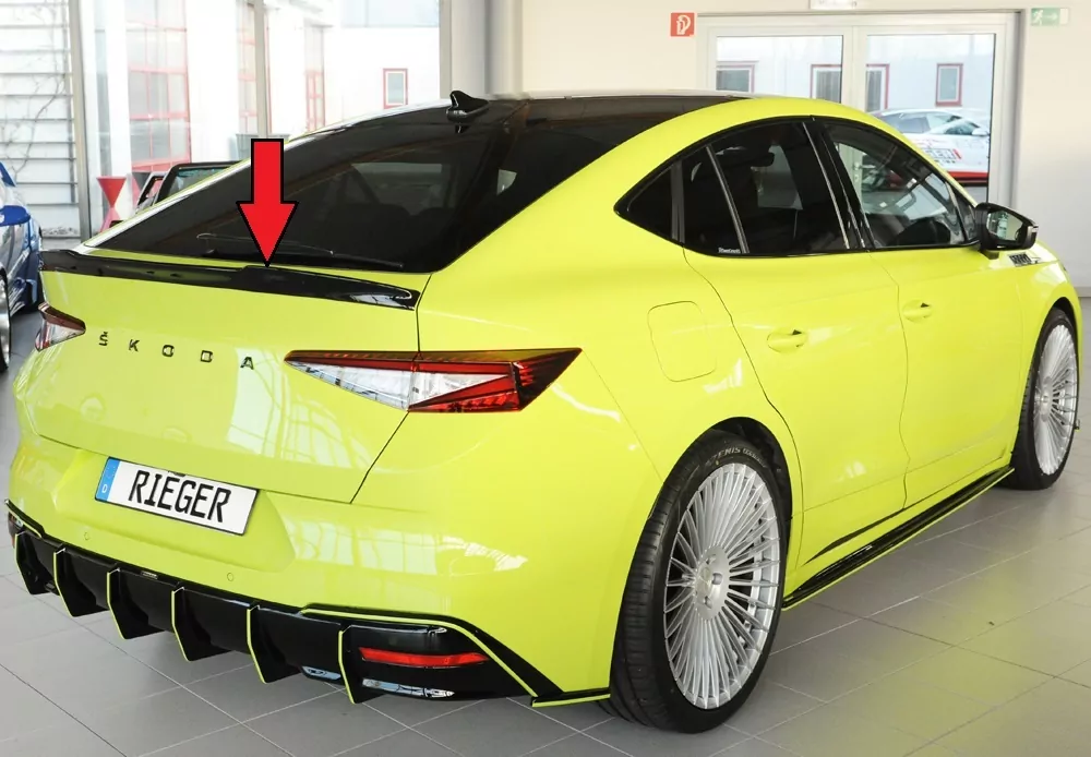 Rieger Heckklappenspoiler glanz schwarz für Skoda Enyaq iV RS (NY) Coupé (5AC) 07.21-