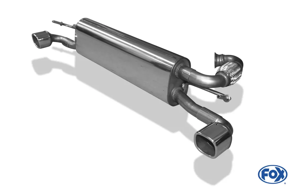 Smart Fortwo 453  Endschalldämpfer quer Ausgang rechts/links inkl. Flexstück - 78x75 Typ 70 rechts/links