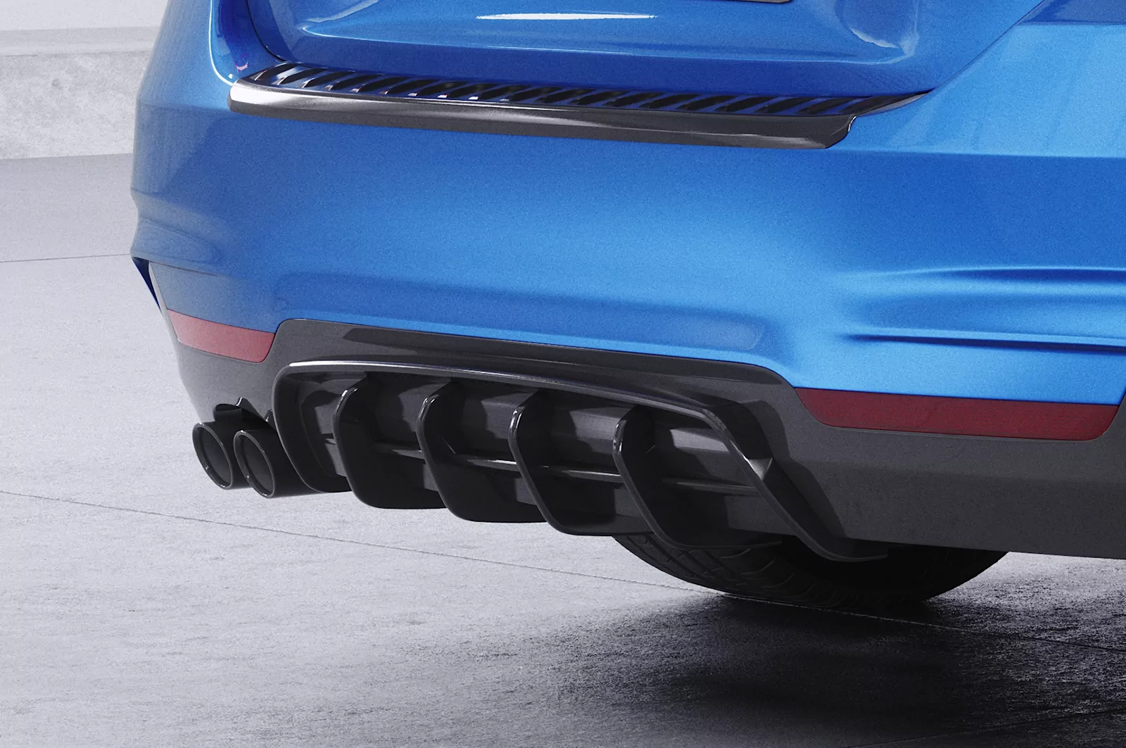 Heckansatz für BMW 4er F32 / F33 / F36 HA428 Schwarz Strukturiert