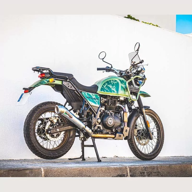 Royal Enfield Himalayan 410 2021-2023, Powercone Evo, Homologated legal slip-on exhaust including removable db killer, link pi