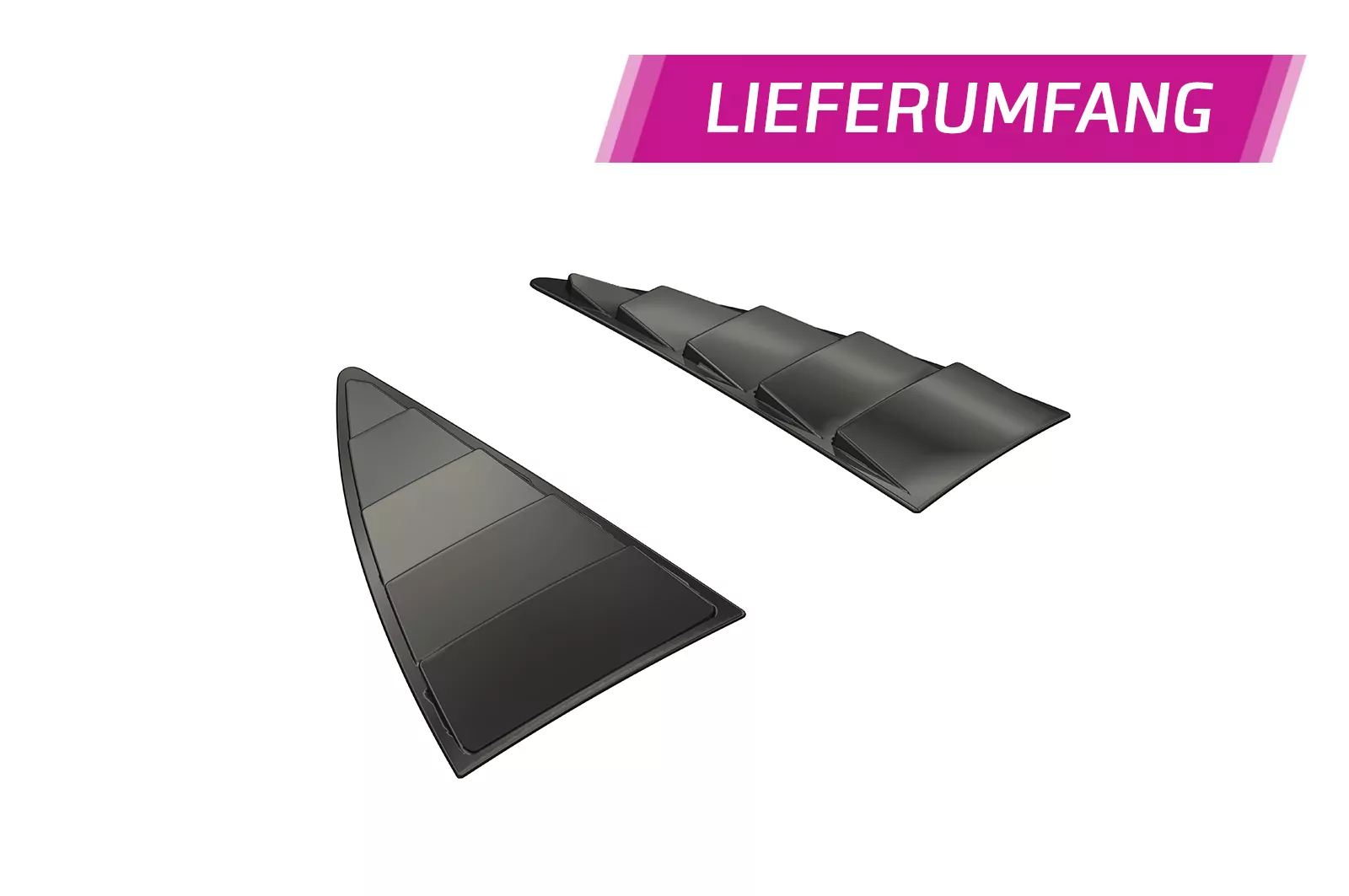 Seitenscheibenblenden für Opel Corsa E 3-Türer SSB007 Schwarz Strukturiert