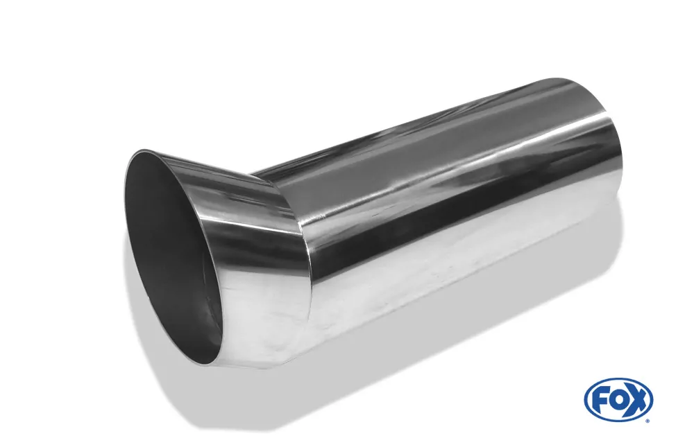 Anschweißendrohr Typ 18  Ø 90 mm / Länge: 300 mm - rund / uneingerollt / FOX-Design / ohne Absorber