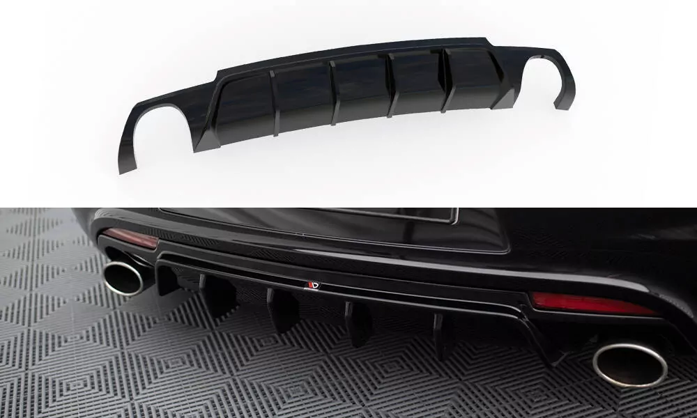 Diffusor Heck Ansatz V.2 Für Volkswagen Scirocco R Mk3 Schwarz Hochglanz