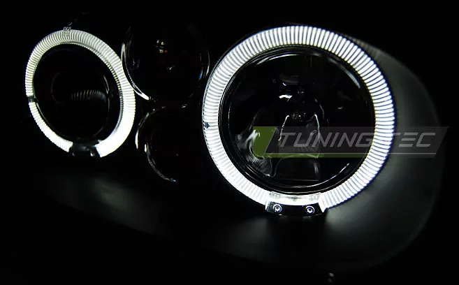 HEADLIGHTS ANGEL EYES BLACK fits VW GOLF 4 09.97-09.03