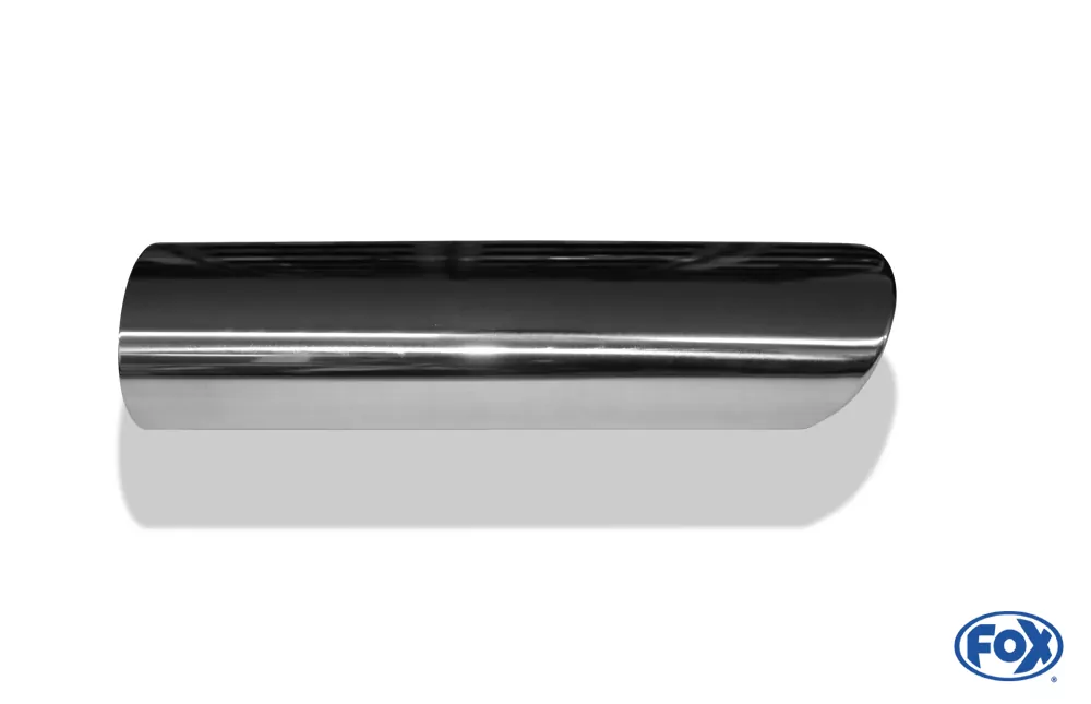 Anschweißendrohr Typ 32  106x71 mm / Länge: 300 mm - oval / eingerollt / 29° abgeschrägt / ohne Absorber