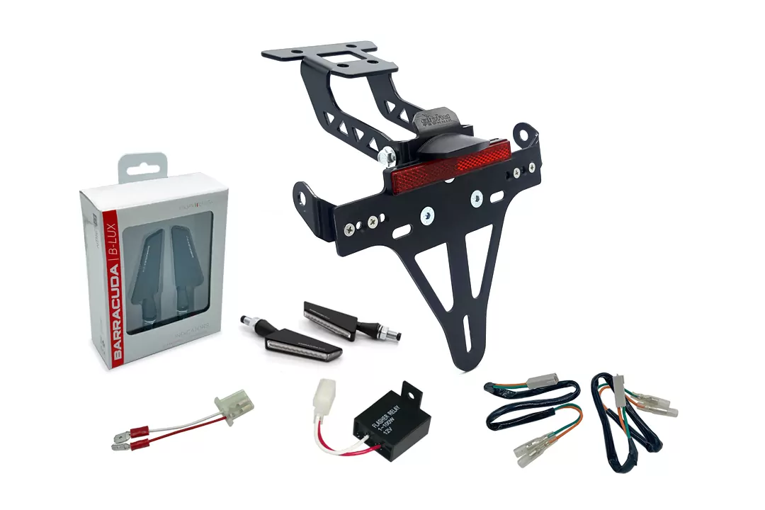 Kennzeichenhalter-Blinker-Kit BSQN für Kawasaki Ninja 400 ab 2018 / Z 400 ab 2019 (Hinten)