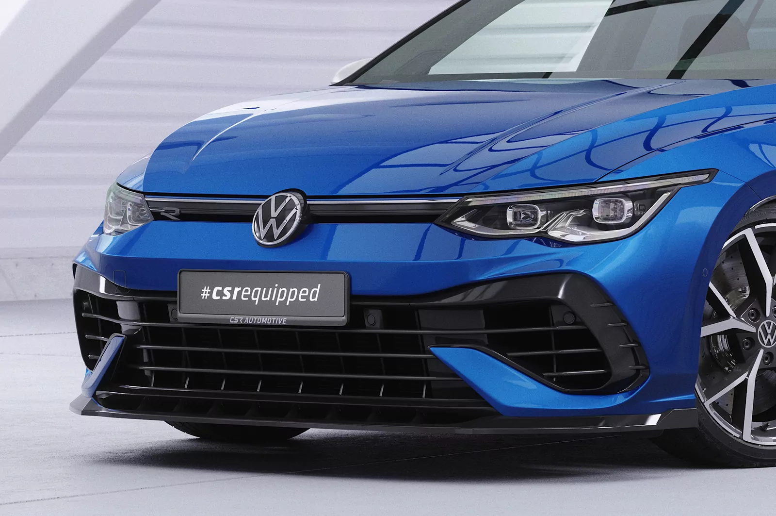 Cup-Spoilerlippe mit ABE für VW Golf 8 (CD) R CSL618 Schwarz Strukturiert