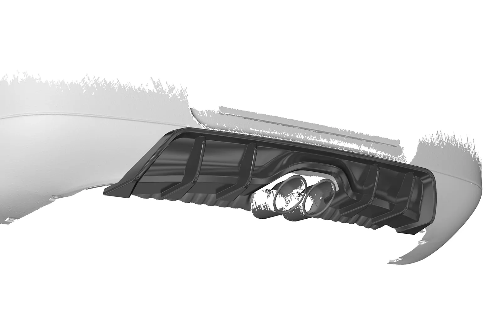 Heckansatz für Porsche Boxster 986 HA420 Schwarz Strukturiert