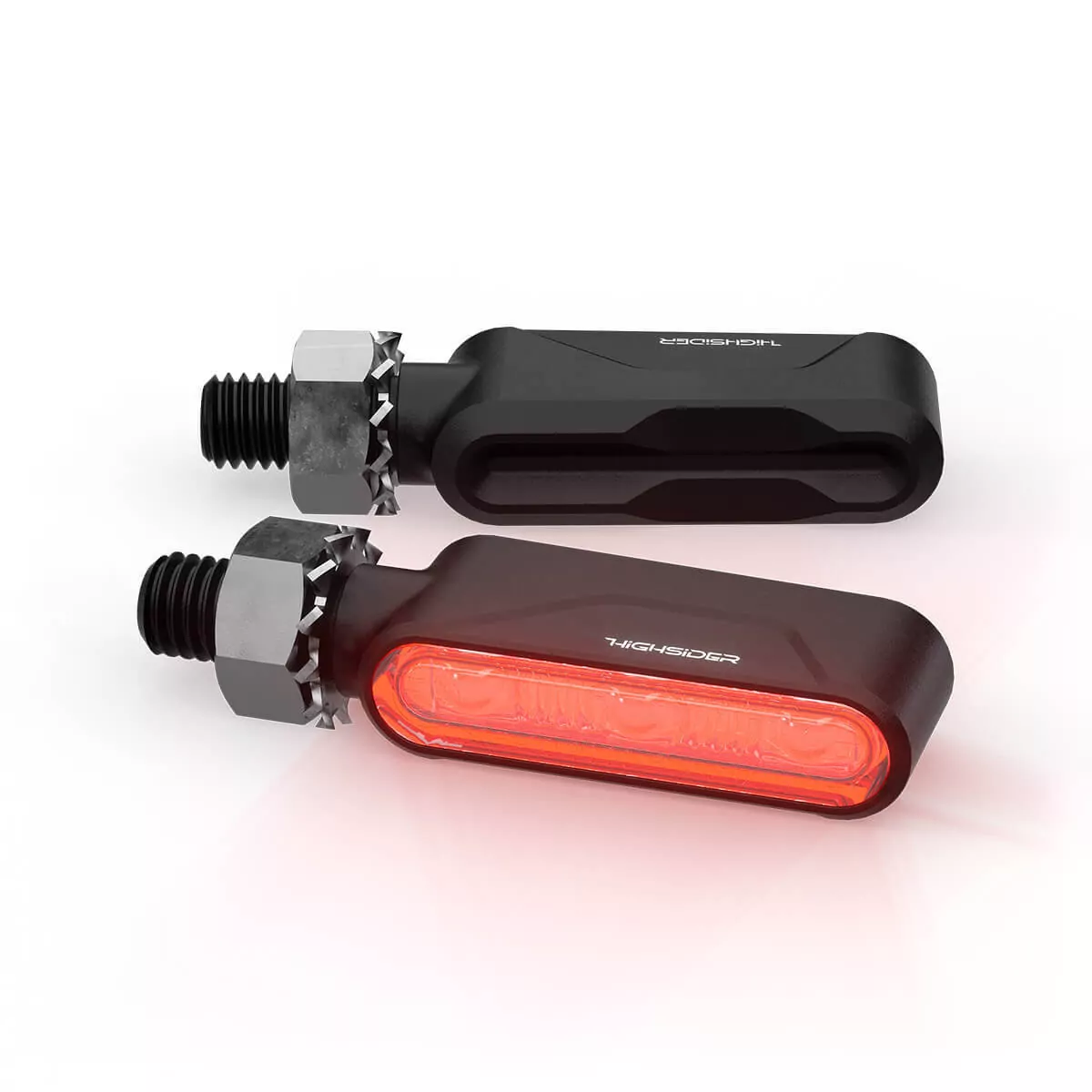 HIGHSIDER Pro Esagano-RS LED 3in1 Blinker-Rücklicht-Kombination Gehäuse Schwarz / Linse Rauchgrau (Paar), Hinten