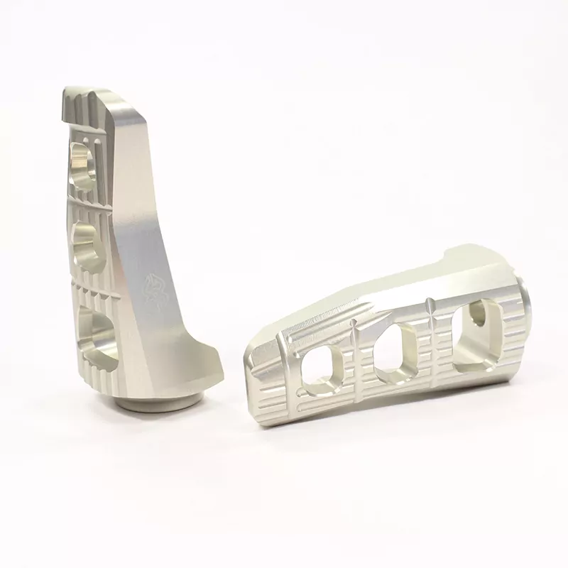 Gilles Austauschfußrasten-Kit Touring Fahrer silber für BMW R1100GS F800GS/F650GS