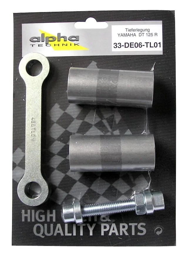 alpha Technik Tieferlegungssatz 50mm für Yamaha DT125R X Typ DE06 Modelljahr 2004-