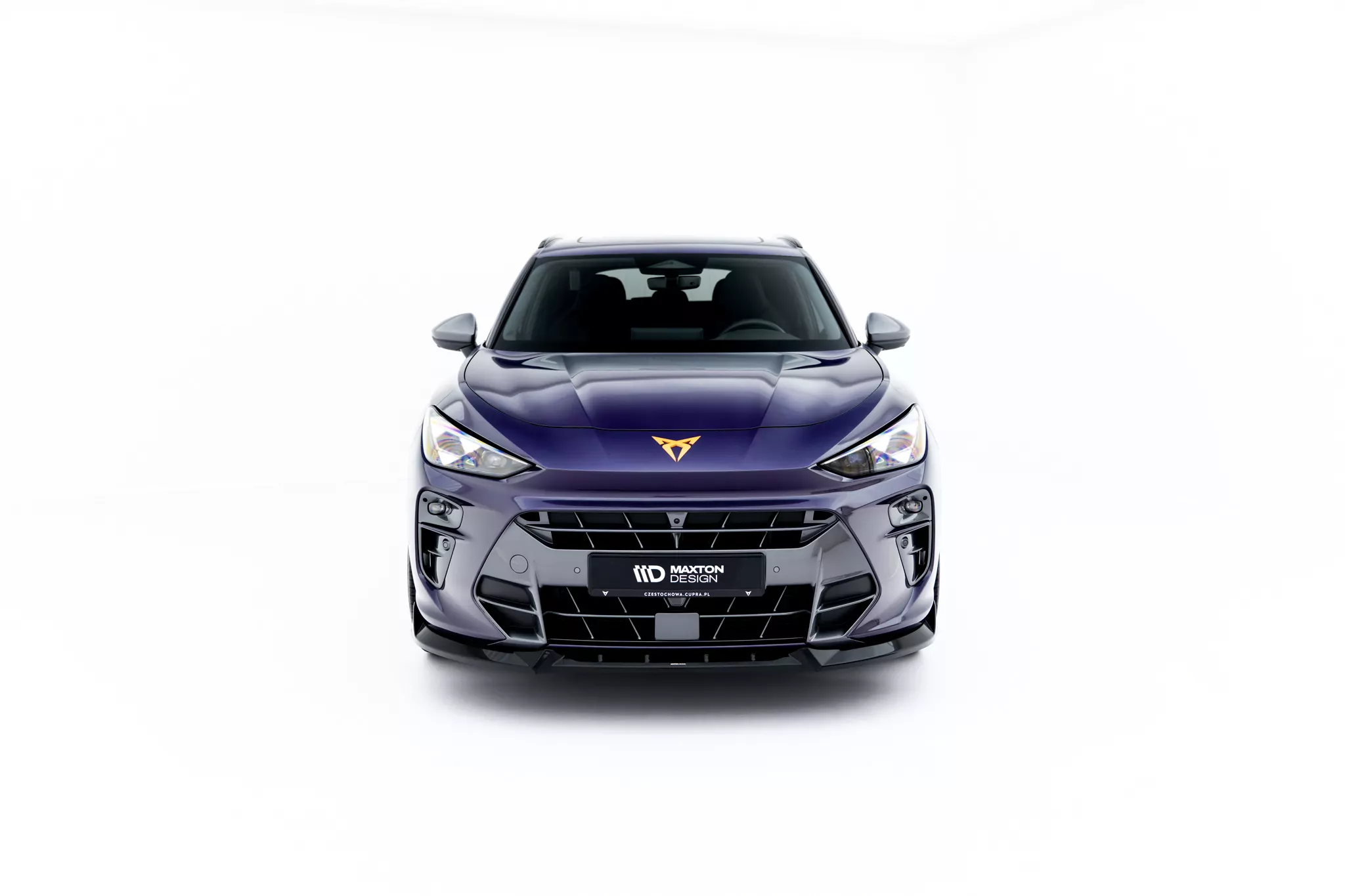Front Ansatz V.1 Für Cupra Terramar Mk1 Schwarz Hochglanz