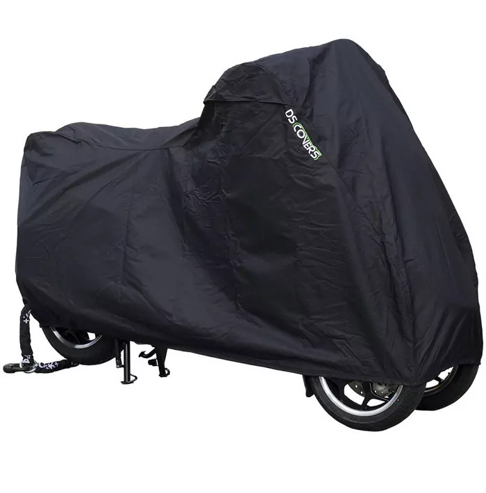 Motorrad-abdeckplane 3w "alfa" | Tc | Schwarz | U.a. Für Piaggio Mp3, Gilera Fuoco  Mit Topcase