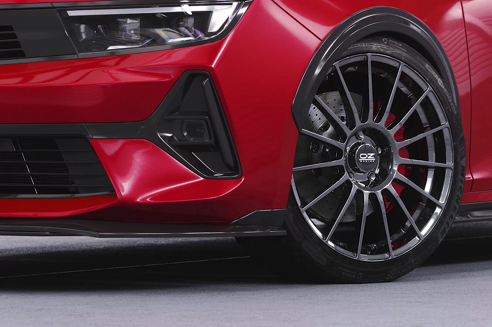 Cup-Spoilerlippe mit ABE für Opel Astra L CSL787 Schwarz Strukturiert