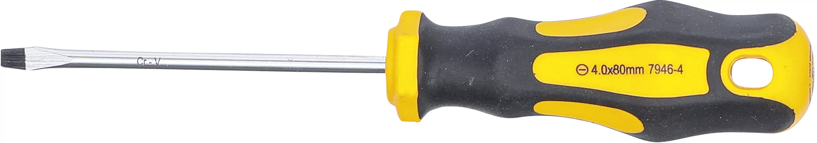 Schraubendreher | Schlitz 4 mm | Klingenlänge 80 mm