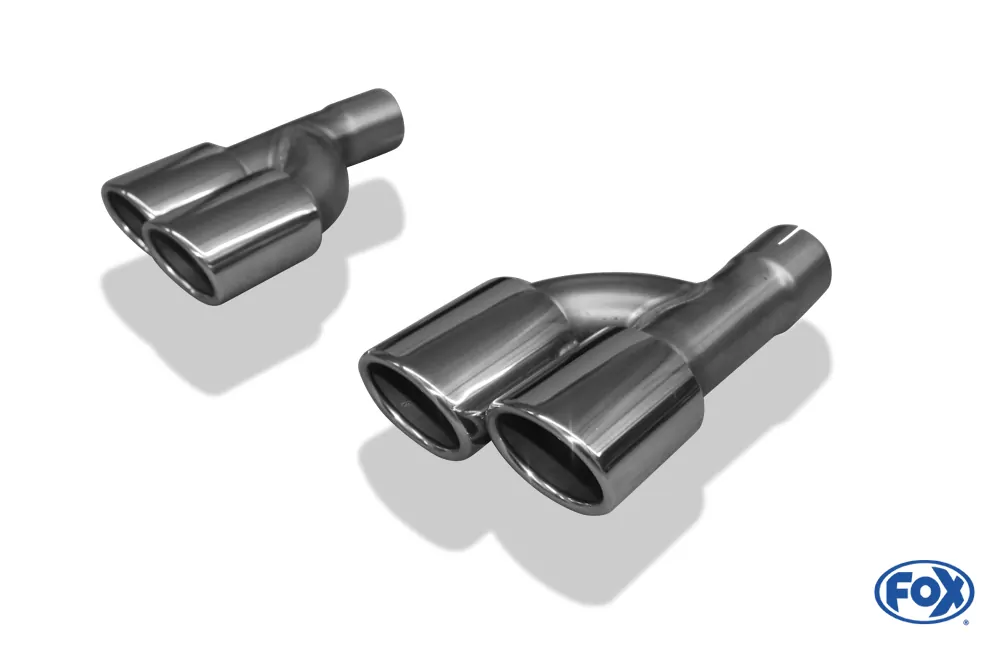 Audi A4 B7 3,0l TDI  Endrohrpaar zum Aufstecken - 2x88x74 Typ 32 rechts/links   Länge: 280mm, Anschluss 56mm innen