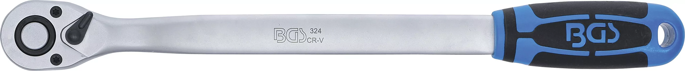 Umschaltknarre | extra lang | Abtrieb Außenvierkant 12,5 mm (1/2") | 380 mm