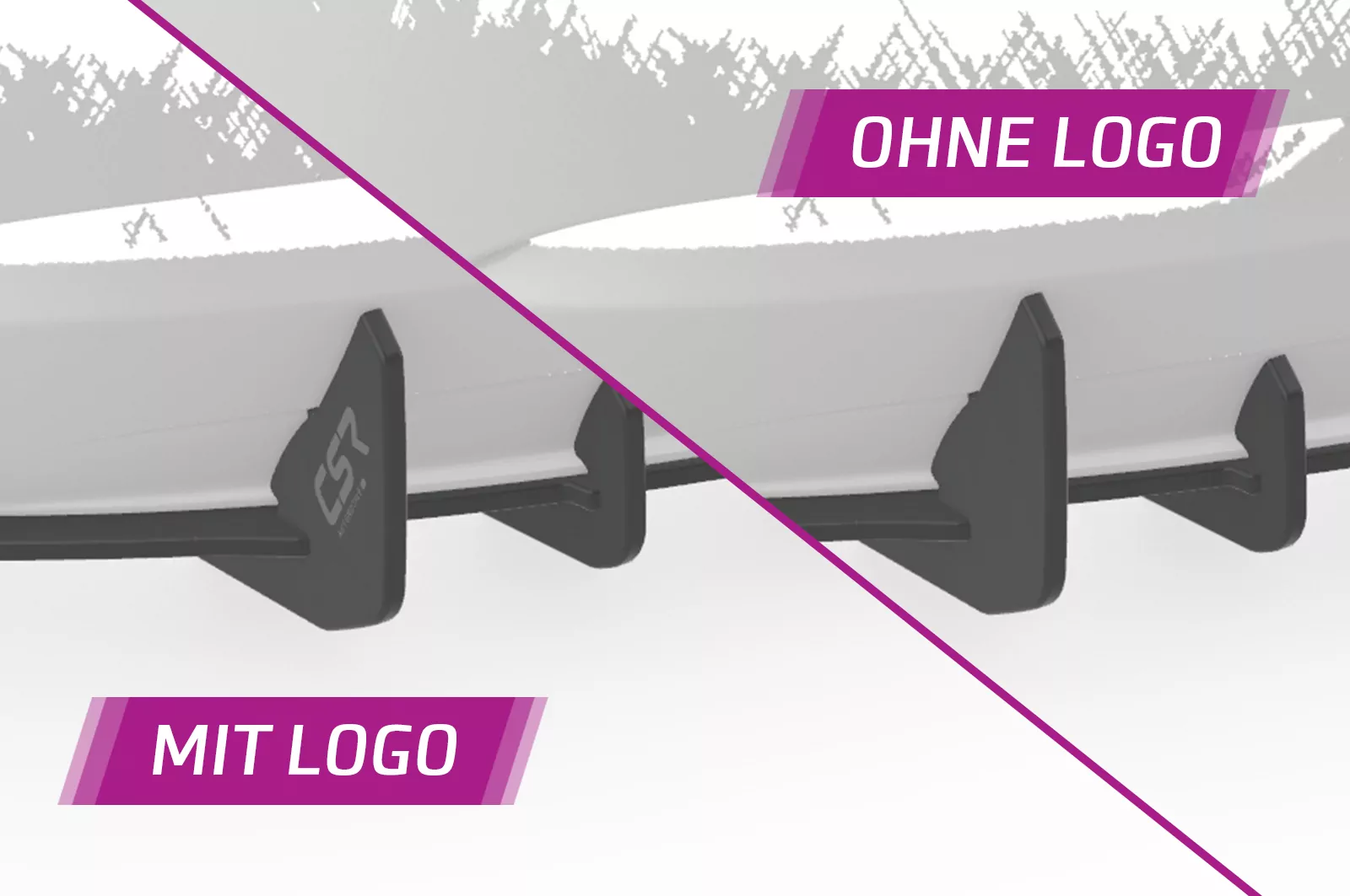 Racing Diffusor / Heckansatz für Tesla Model 3 HA412