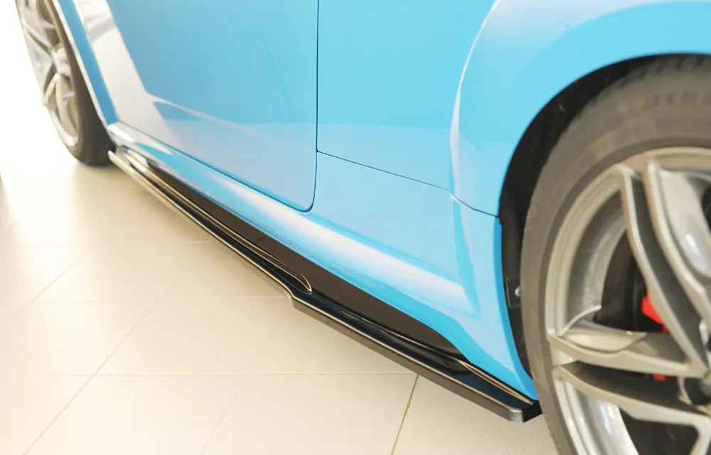 Rieger Seitenschweller links ansatz (ca. 19mm) glanz schwarz für Audi TT RS (8J/8J1-FV/8S) Roadster 09.18- (ab Facelift)