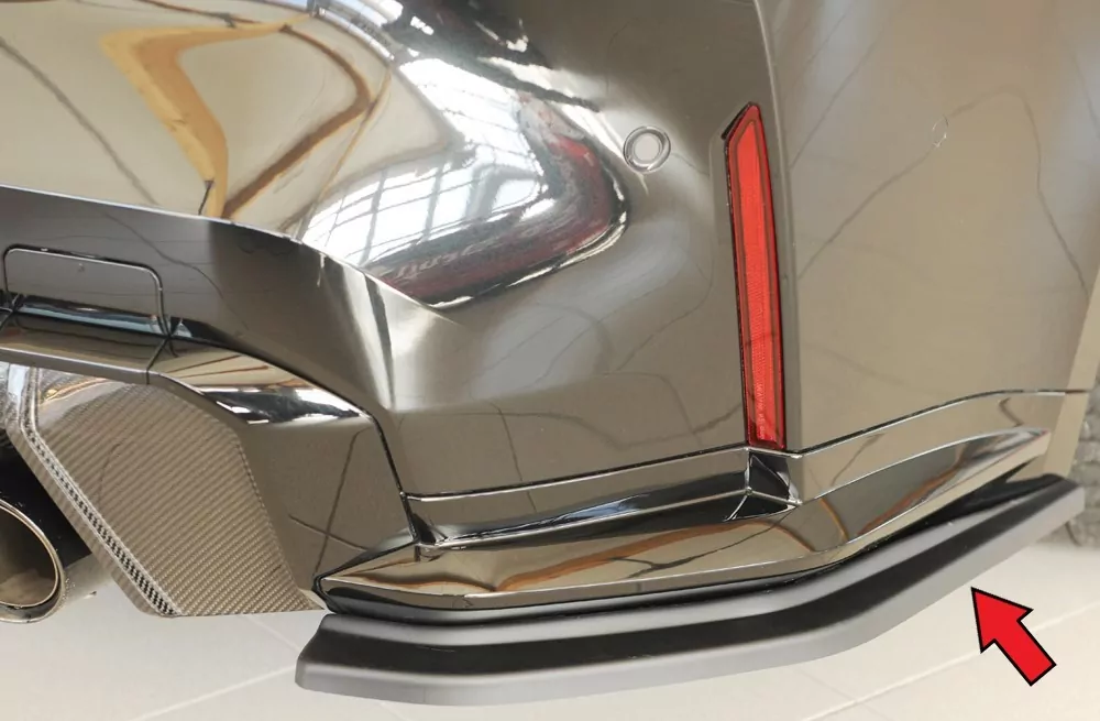 Rieger Heckschürzenansatz seitlich rechts matt schwarz für BMW 4er G83 M4 (G234M) Cabrio 06.21-