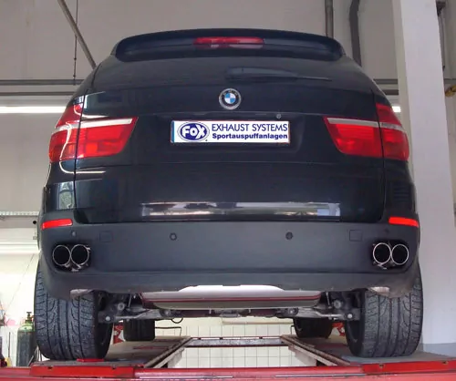 BMW X5  E70 - 4,8l 261kW  Endschalldämpfer quer Ausgang rechts/links, Eingang doppelflutig - 2x80 Typ 14 rechts/links