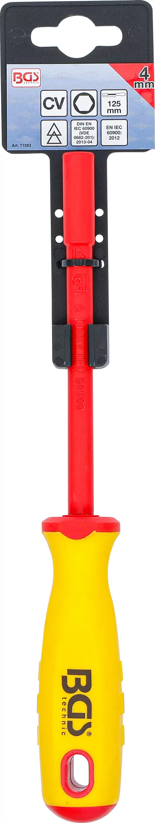 VDE-Steckschlüssel-Schraubendreher | Sechskant | SW 4 mm | Klingenlänge 125 mm