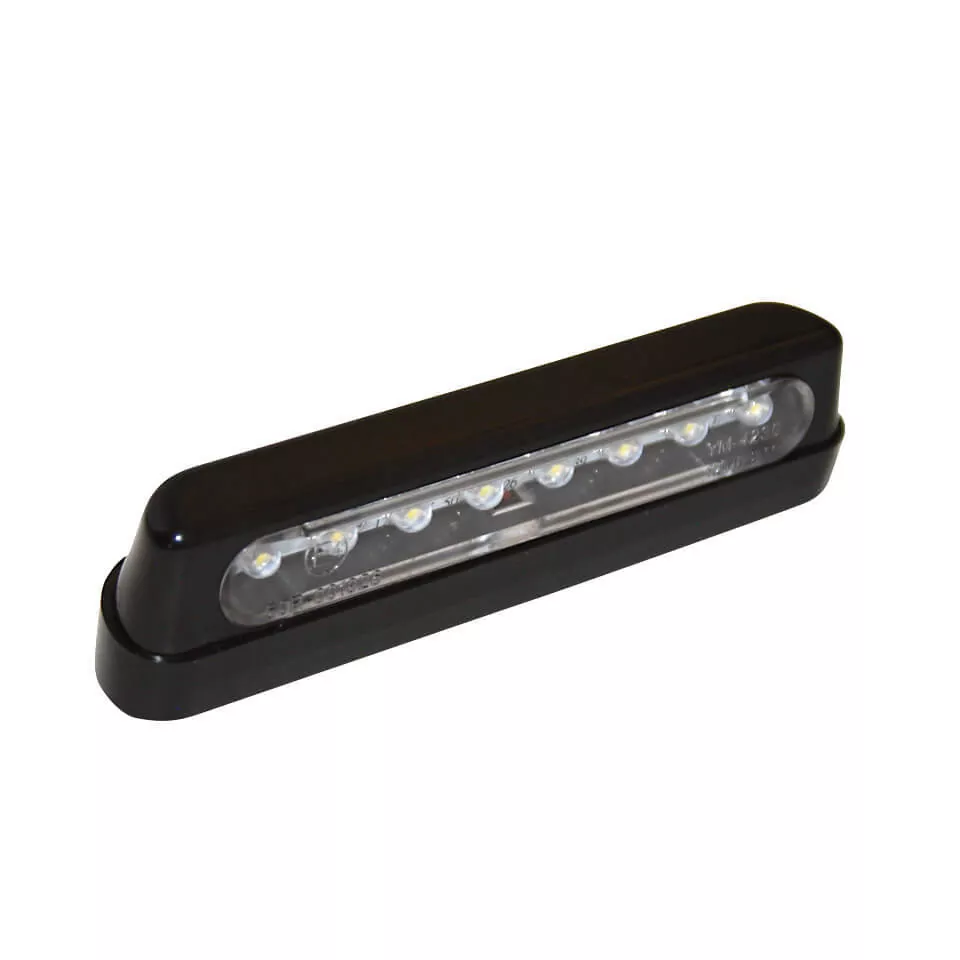 HIGHSIDER smart LED Kennzeichenbeleuchtung Schwarz/Getönt ABS Kunststoff, Lang (1Stck)