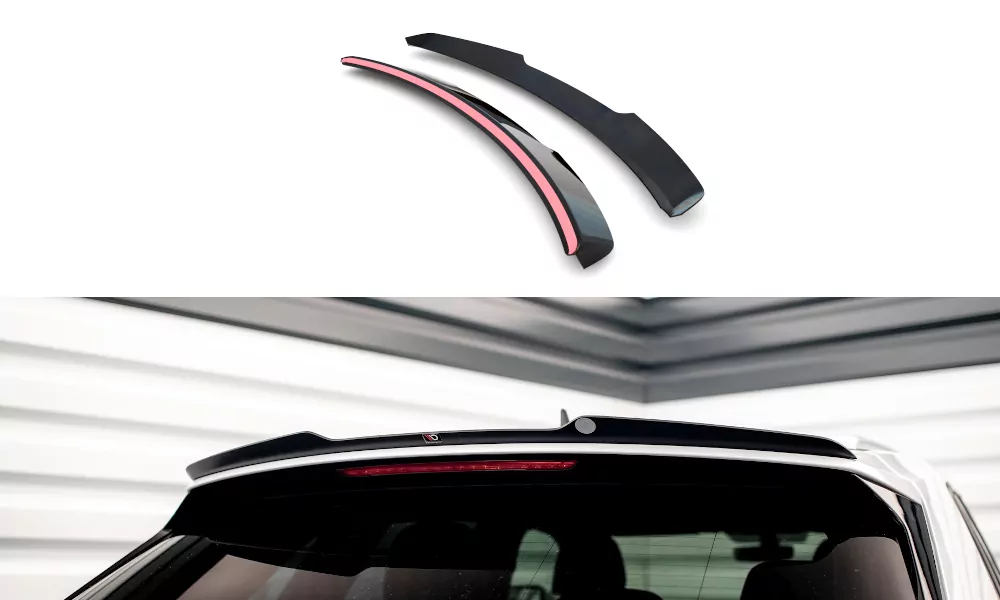 Spoiler CAP Für Volkswagen Atlas Cross Sport Schwarz Hochglanz
