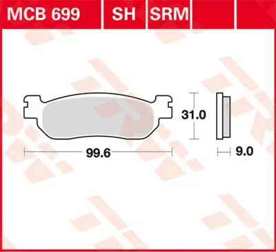 Scheibenbremsbeläge Mcb699srm