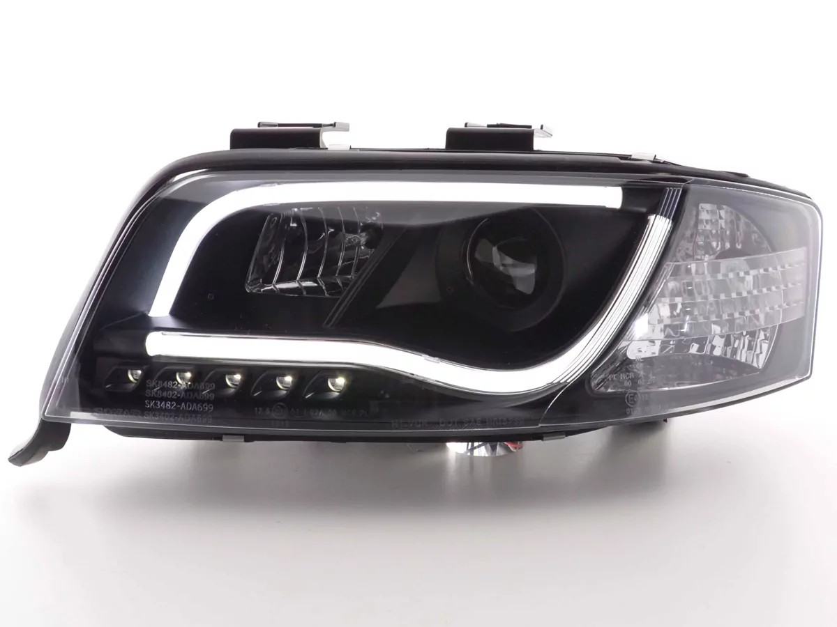 Scheinwerfer Set Daylight LED TFL-Optik Audi A6 Typ 4B Bj. 01-04 schwarz