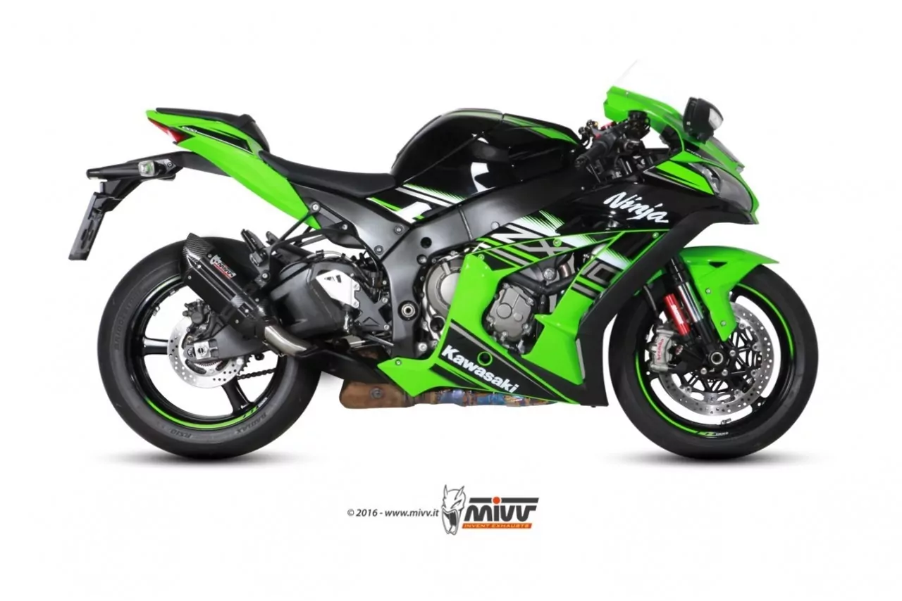 MIVV Suono Edelstahl Schwarz Kawasaki ZX-10 R ´16