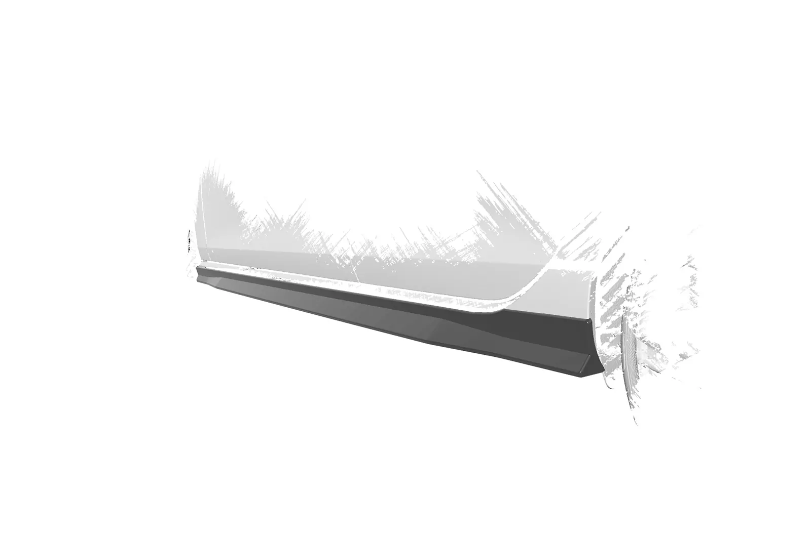 Seitenschweller für VW Golf 8 R SS538 Schwarz Strukturiert