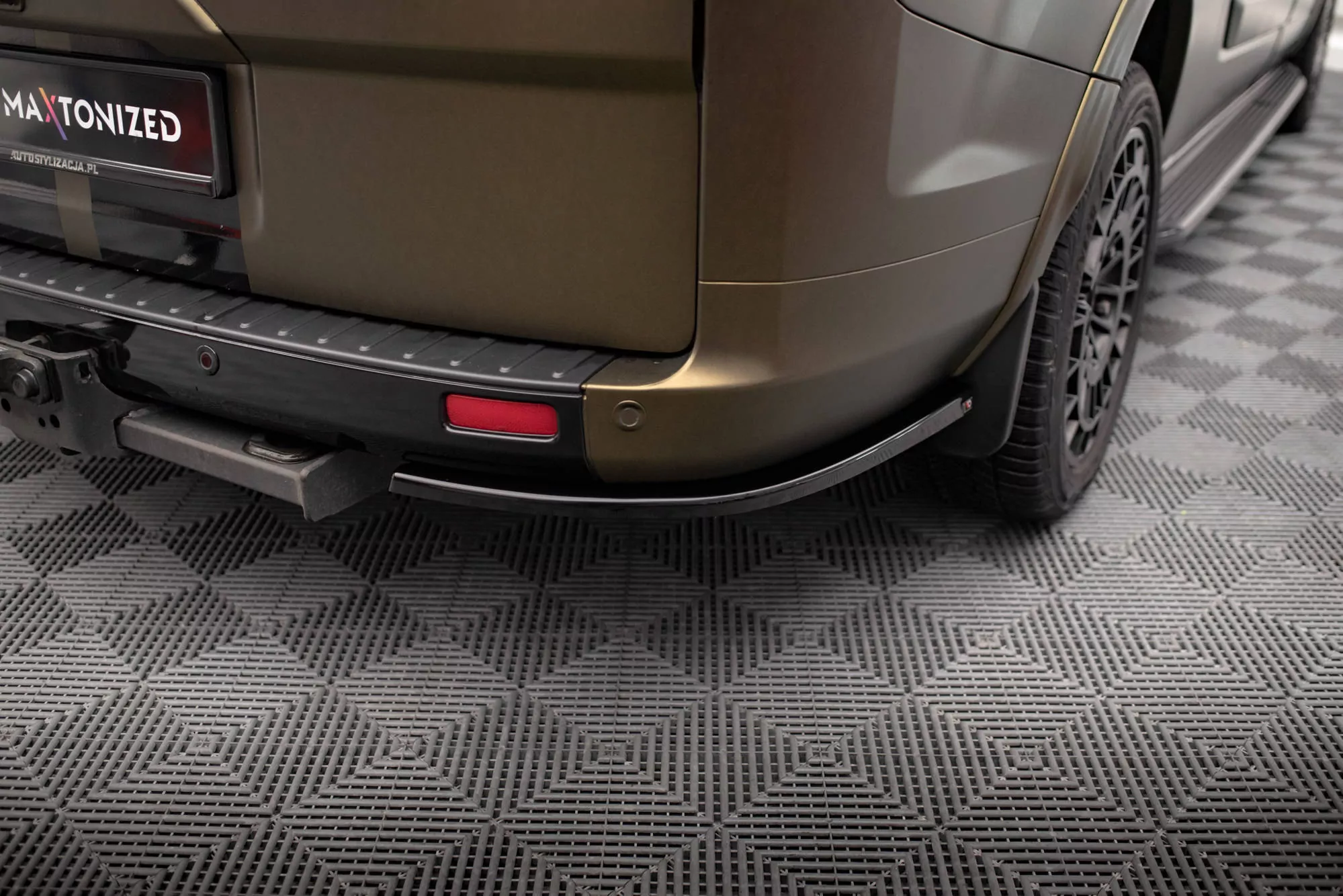 Heck Ansatz Flaps Diffusor Für Ford Tourneo Custom Mk1 Facelift Schwarz Hochglanz