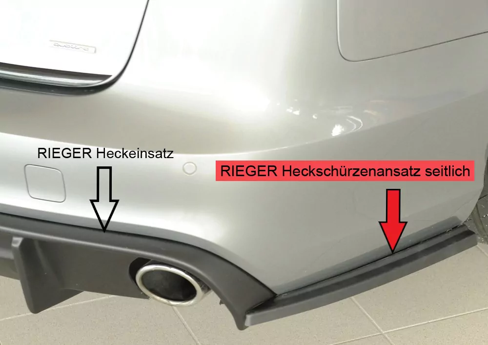 Rieger Heckschürzenansatz seitlich rechts für Audi A6 S6 (4G/C7) Lim. 02.12-08.14 (bis Facelift)